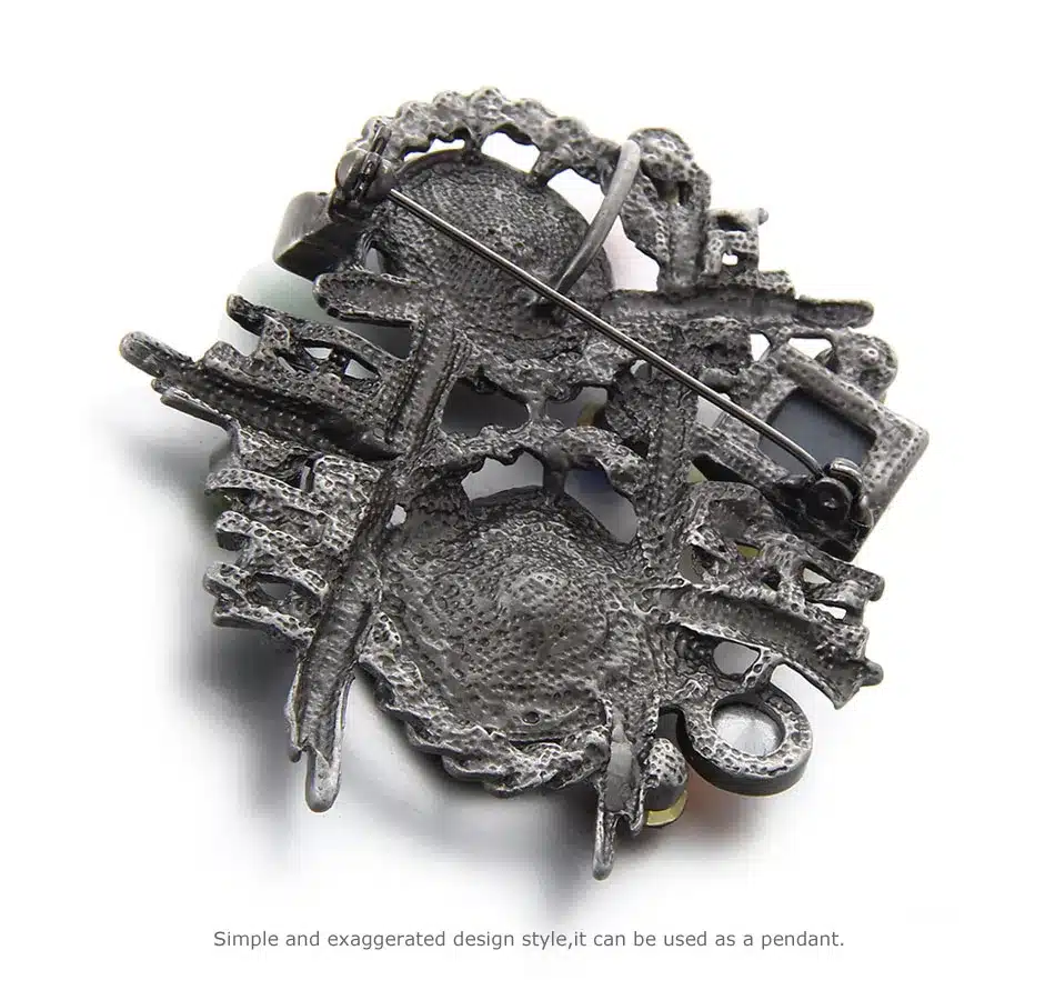 MloveAcc Multicolor Stone Scarf Clip Vintage Brooches for Women Antique Ethnic Retro Irregular Geometric Brooch Jewelry 16