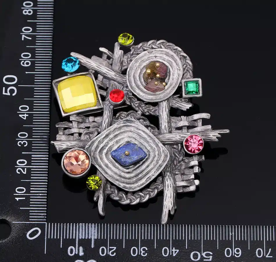 MloveAcc Multicolor Stone Scarf Clip Vintage Brooches for Women Antique Ethnic Retro Irregular Geometric Brooch Jewelry 22