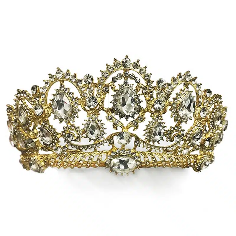 Vintage Big Rhinestone Prom Queen Crown Crystal Bride Quinceanera Tiaras Bridal Head Jewelry Pageant Wedding Hair Accessories 1
