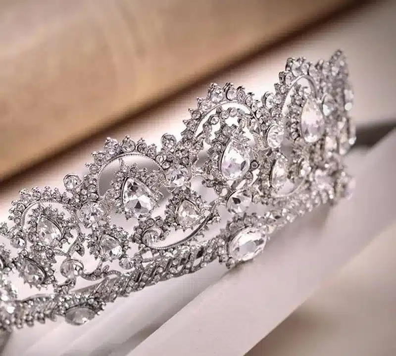 Vintage Big Rhinestone Prom Queen Crown Crystal Bride Quinceanera Tiaras Bridal Head Jewelry Pageant Wedding Hair Accessories 7