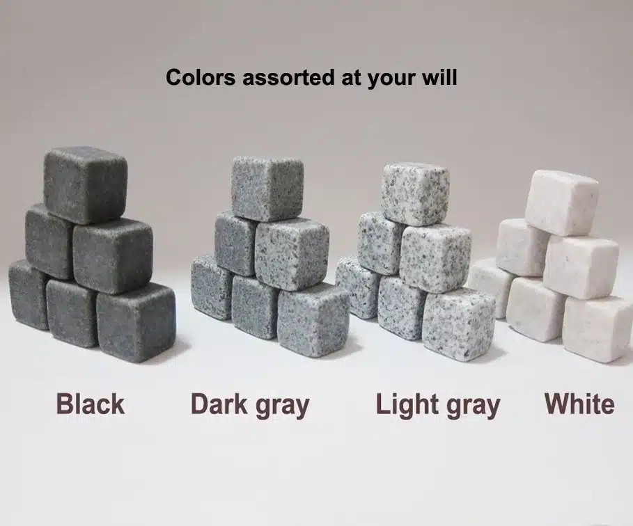 Drixon 6 Colors Christmas Gift Whisky Stones in DELICATE GIFT BOX Whiskey Wine Stone Whisky Rock Ice Cube Wedding Decoration 11
