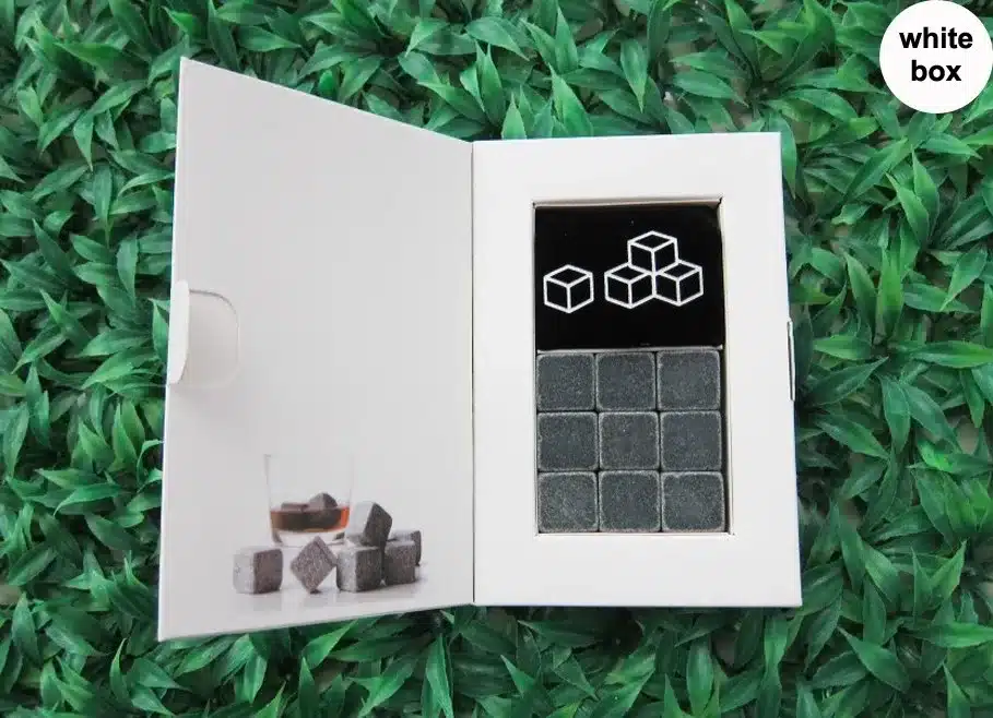 Drixon 6 Colors Christmas Gift Whisky Stones in DELICATE GIFT BOX Whiskey Wine Stone Whisky Rock Ice Cube Wedding Decoration 24