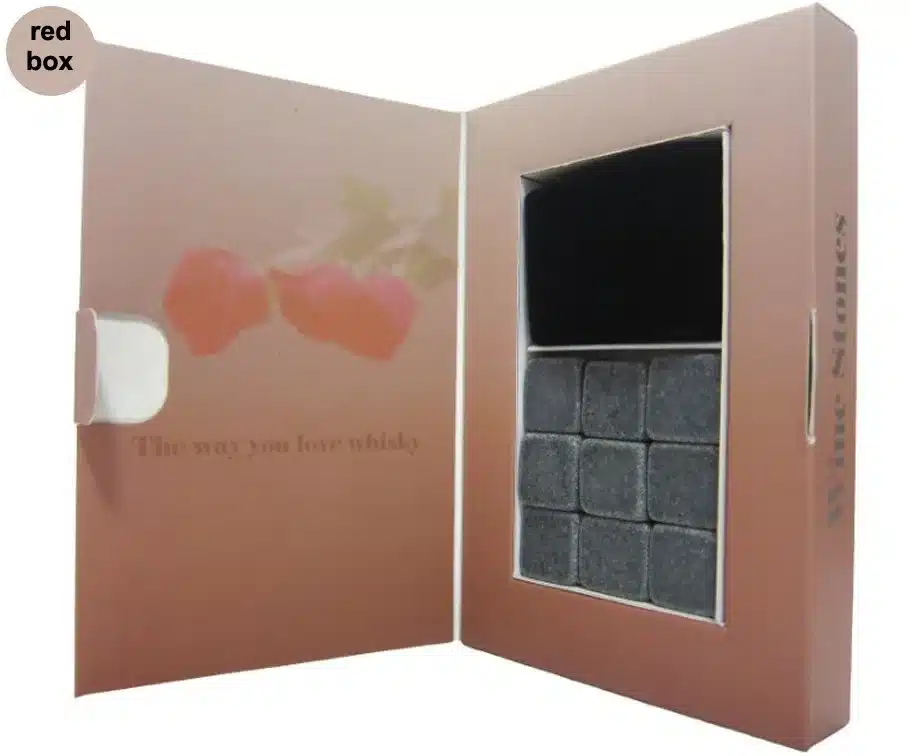 Drixon 6 Colors Christmas Gift Whisky Stones in DELICATE GIFT BOX Whiskey Wine Stone Whisky Rock Ice Cube Wedding Decoration 26