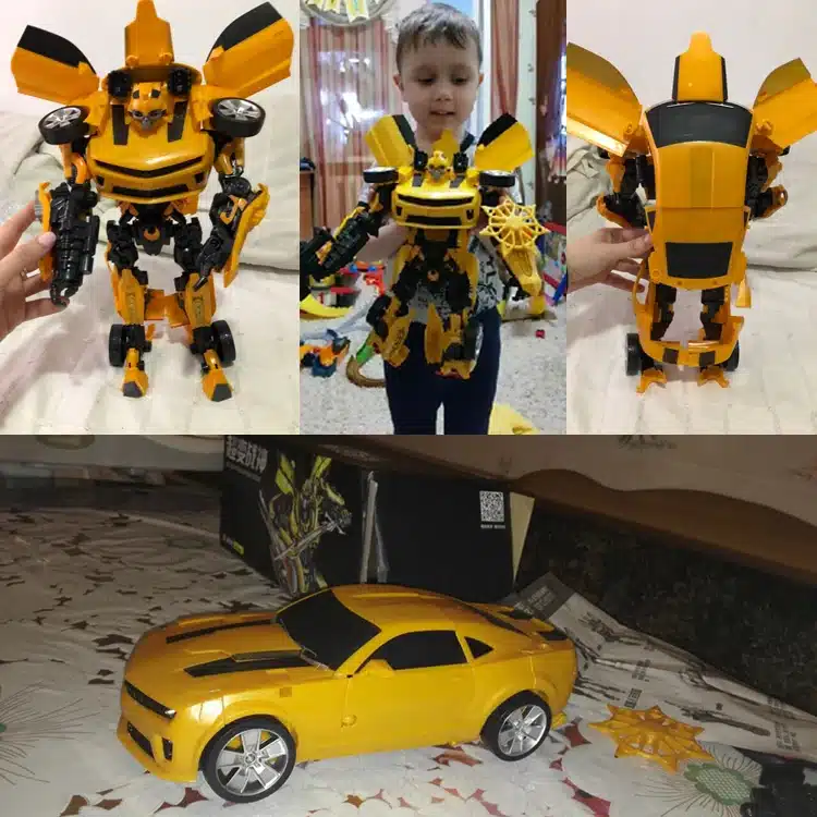 Kollane Transformeri robot-auto | kujundav pilt e-kaubamaja pildikogust