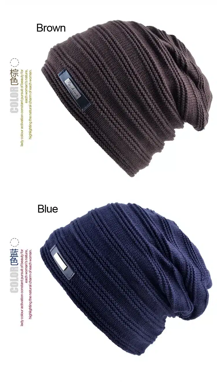 2017 Bonnet skullies men winter hat boy knitted beanie hats for men beanies warm caps gorro russian ushanka wool warm cap bone 12