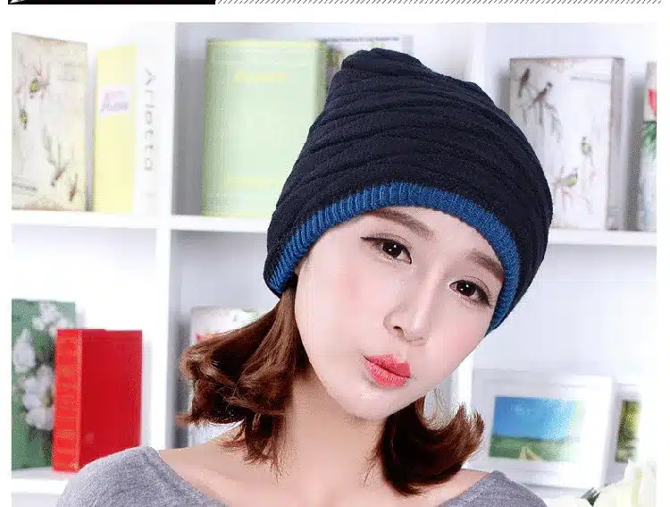2017 Arrival Beanies Knitted Hat Men's Winter Hats For Women Men Caps Gorros Warm Moto Fur Winter Beanie Fleece Knit Bonnet Hat 16