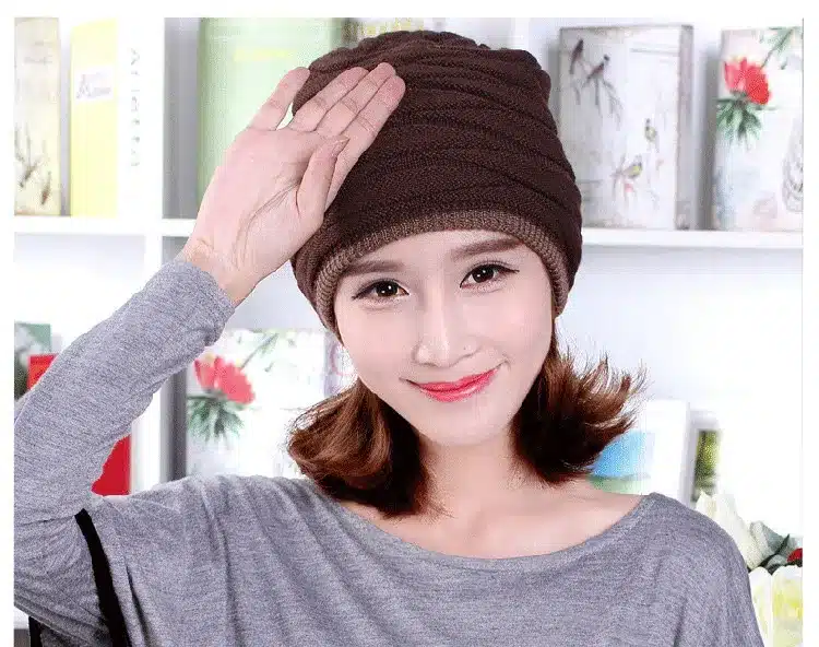 2017 Arrival Beanies Knitted Hat Men's Winter Hats For Women Men Caps Gorros Warm Moto Fur Winter Beanie Fleece Knit Bonnet Hat 18