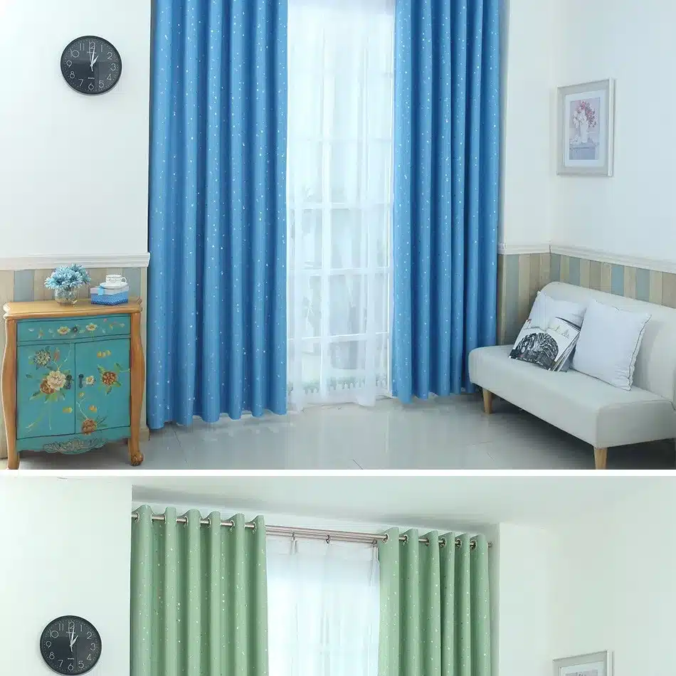 Top Finel Better Modern Star Curtains for Children Kid Baby Room 100% Polyester Soft Hypoallergeni Room Darking 85% Blackout 19