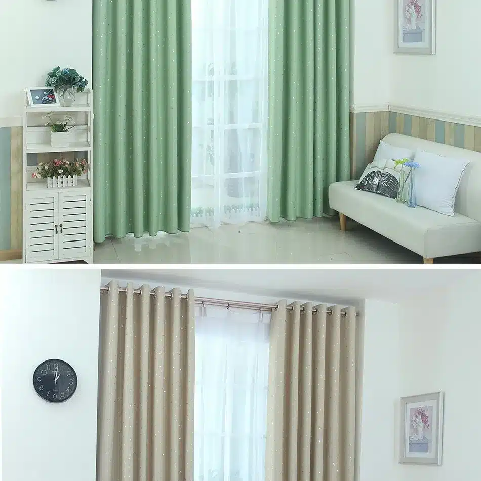 Top Finel Better Modern Star Curtains for Children Kid Baby Room 100% Polyester Soft Hypoallergeni Room Darking 85% Blackout 20