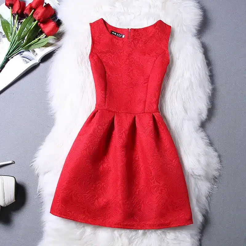 Vestidos De Festa Summer Dress Women robe femme ete 2018 Fashion sexy O-neck Party Evening Vintage Tank ukraine Red Black Dress 14