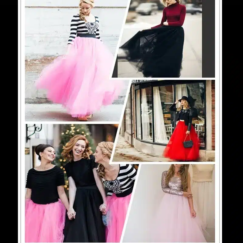 2018 Spring Fashion Womens Lace Princess Fairy Style 4 layers Voile Tulle Skirt Bouffant Puffy Fashion Skirt Long Tutu Skirts 39