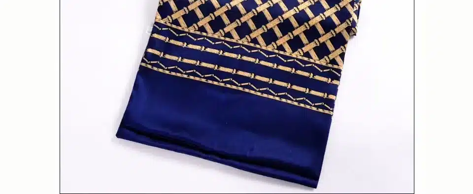 [BYSIFA] Men Black Gold Silk Scarves Winter Fashion Accessories 100% Natural Silk Male Plaid Long Scarves Cravat 160*26cm 11