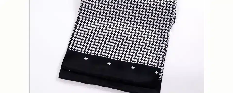 [BYSIFA] Men Black Gold Silk Scarves Winter Fashion Accessories 100% Natural Silk Male Plaid Long Scarves Cravat 160*26cm 23