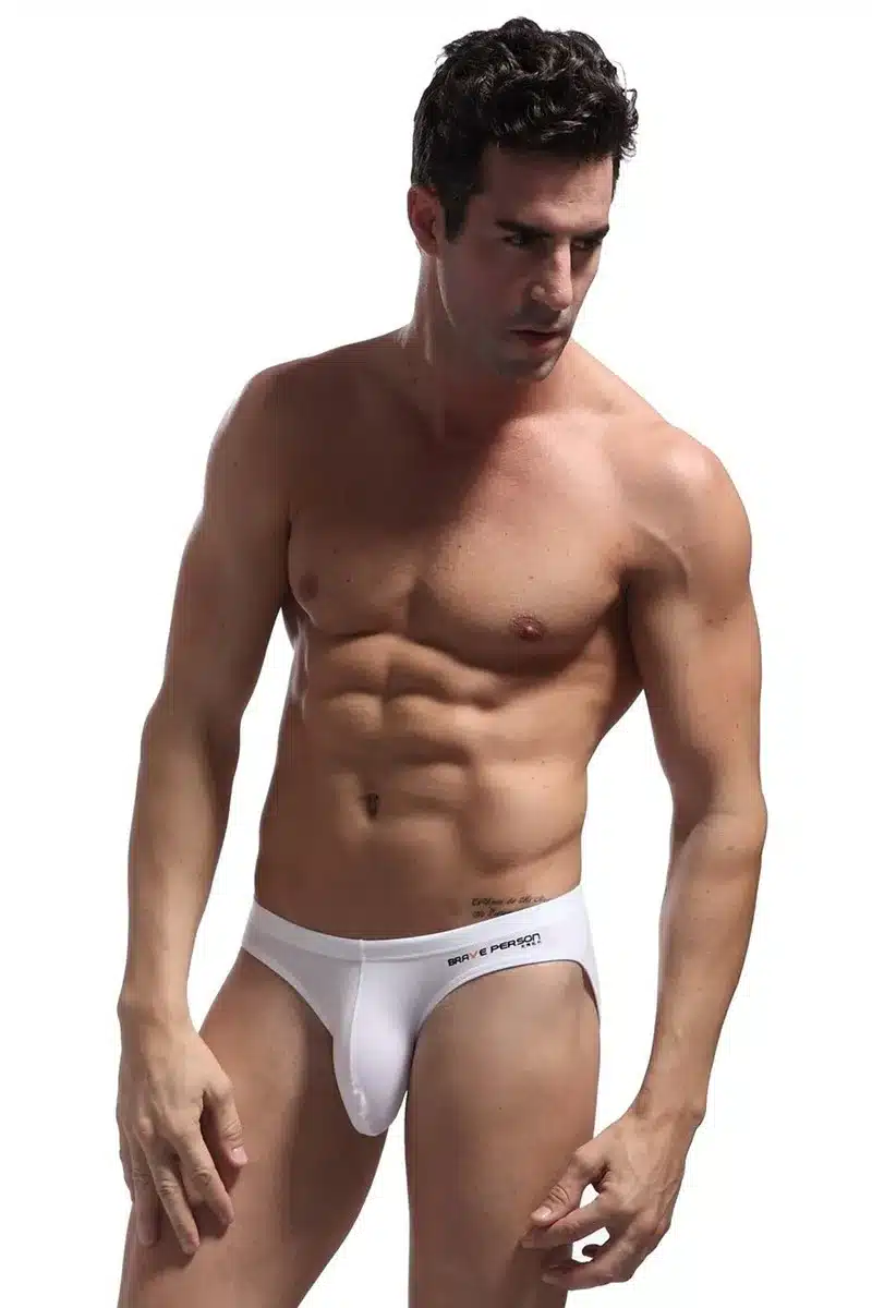 Brave Person Brand Fashion Men's Low Waist Briefs Bikini Sexy Underwears Cotton Men Briefs Shorts Underpants For Man B1130 25
