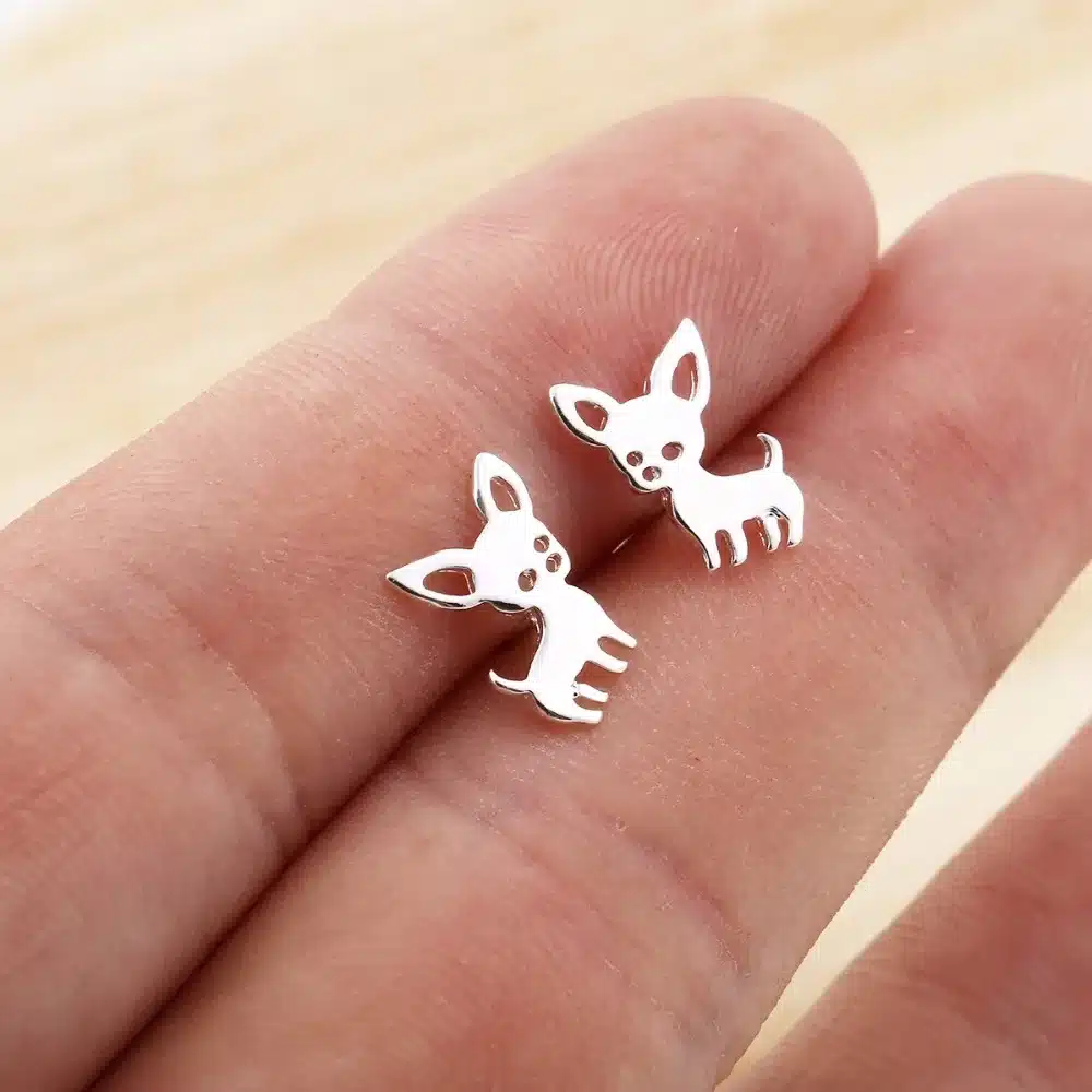Jisensp New Arrival Chihuahua Earrings for Women Cute Dog Stud Earrings pendiente Love my Pet Jewelry Animal Earring bijoux E173 41
