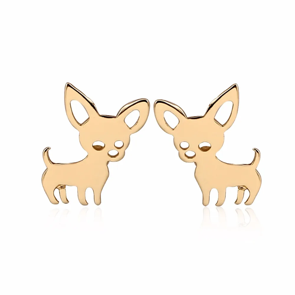 Jisensp New Arrival Chihuahua Earrings for Women Cute Dog Stud Earrings pendiente Love my Pet Jewelry Animal Earring bijoux E173 42