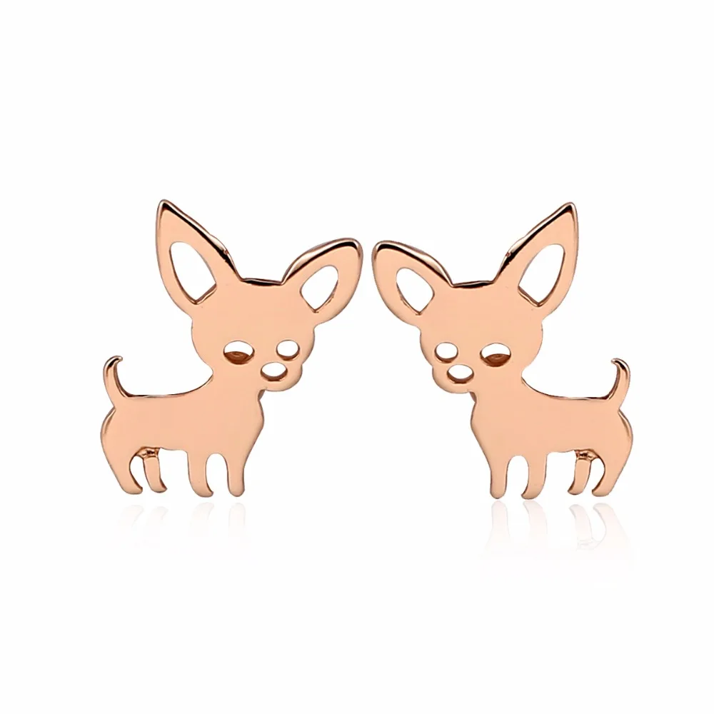 Jisensp New Arrival Chihuahua Earrings for Women Cute Dog Stud Earrings pendiente Love my Pet Jewelry Animal Earring bijoux E173 43