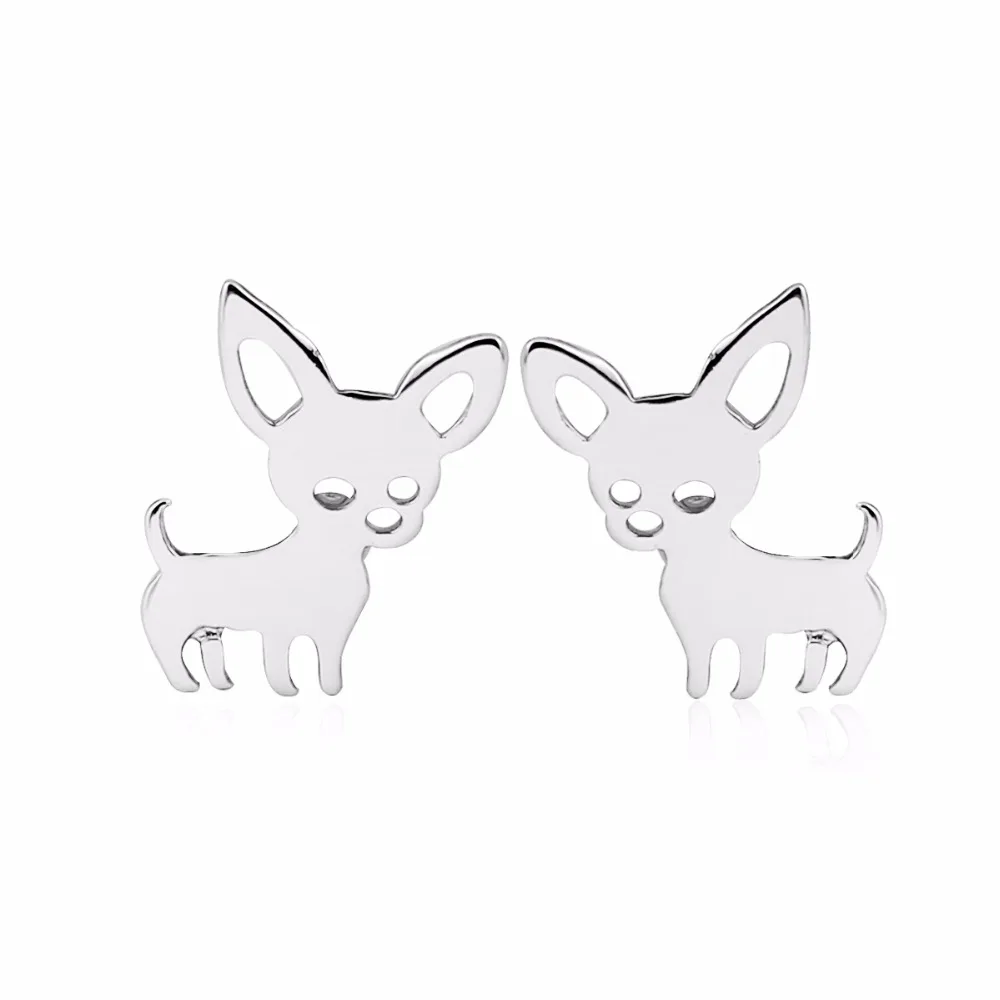 Jisensp New Arrival Chihuahua Earrings for Women Cute Dog Stud Earrings pendiente Love my Pet Jewelry Animal Earring bijoux E173 44