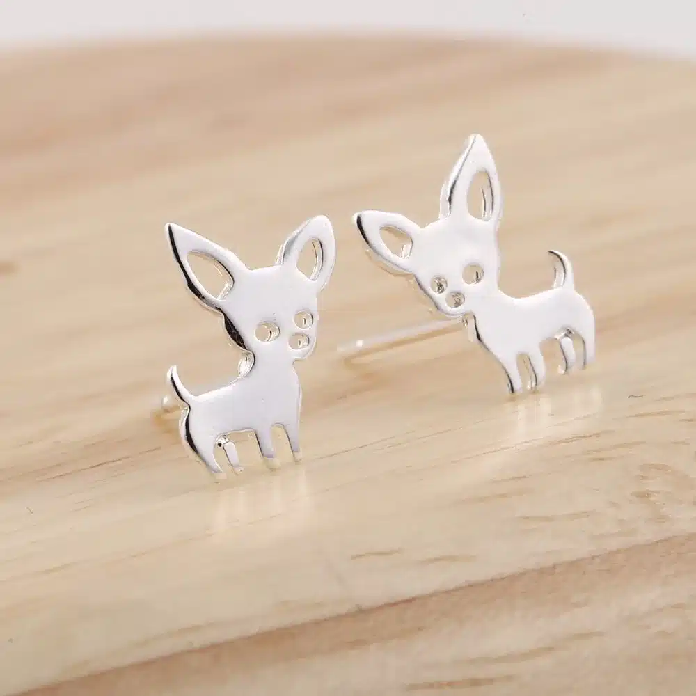 Jisensp New Arrival Chihuahua Earrings for Women Cute Dog Stud Earrings pendiente Love my Pet Jewelry Animal Earring bijoux E173 46