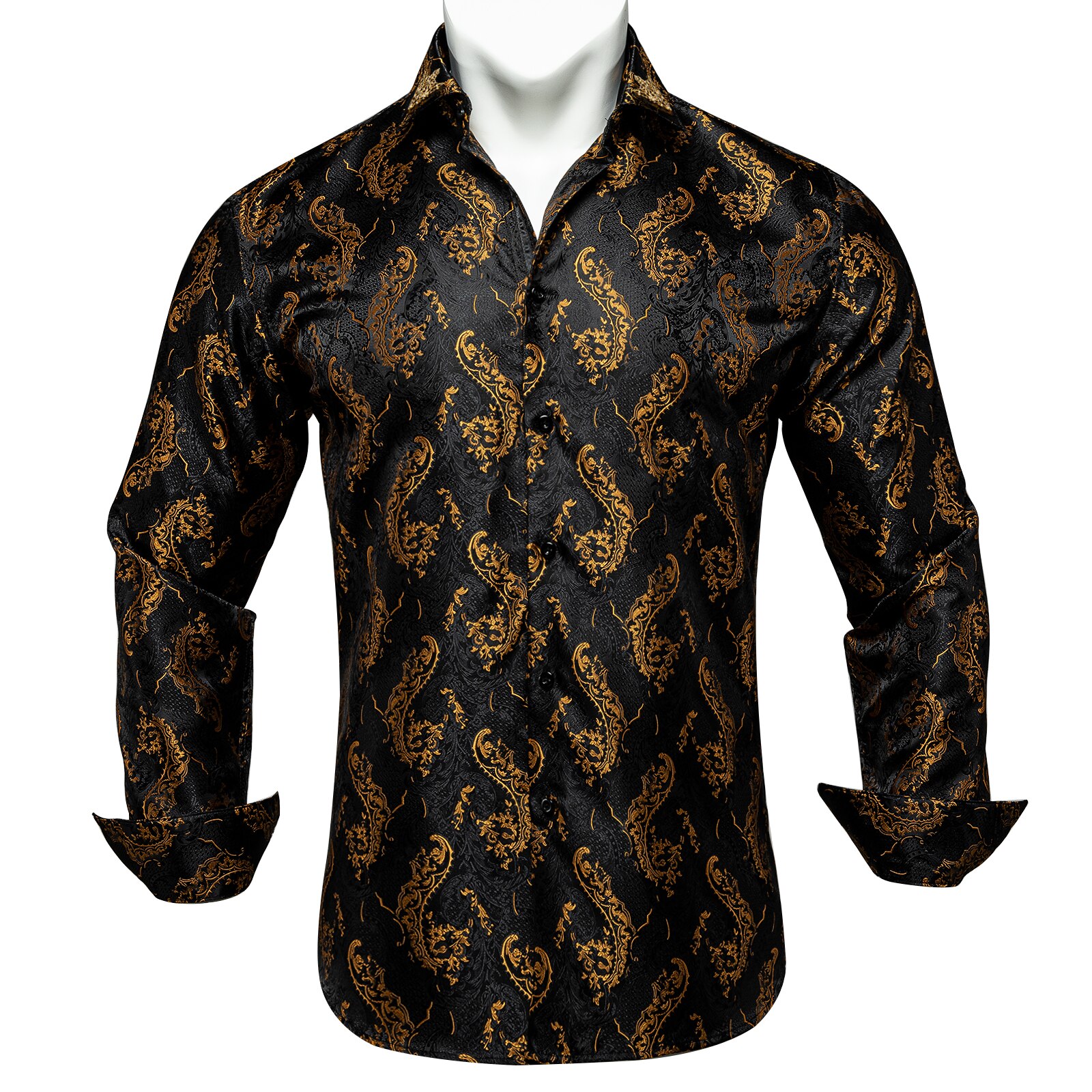 tume mustriline slim fit särk pikkade varrukatega