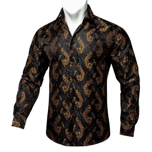 tume mustriline slim fit särk pikkade varrukatega