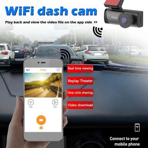 auto armatuurlaual telefon, mis näitab kaamera reaalajas pilti