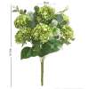 roheline kunstlik hortensia kimp koos lehtedega