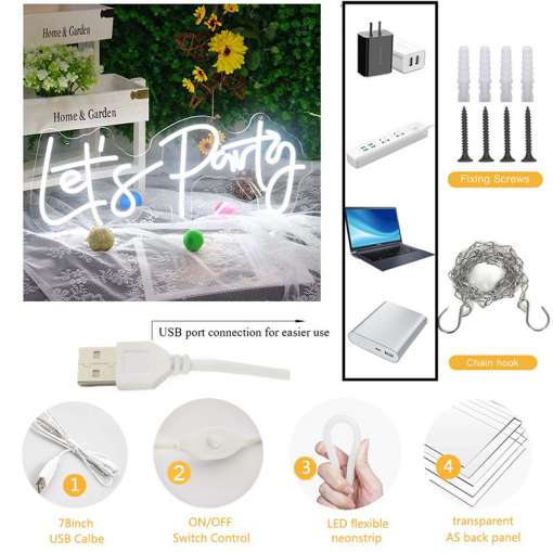 Erinevate tekstidega LED valgustid