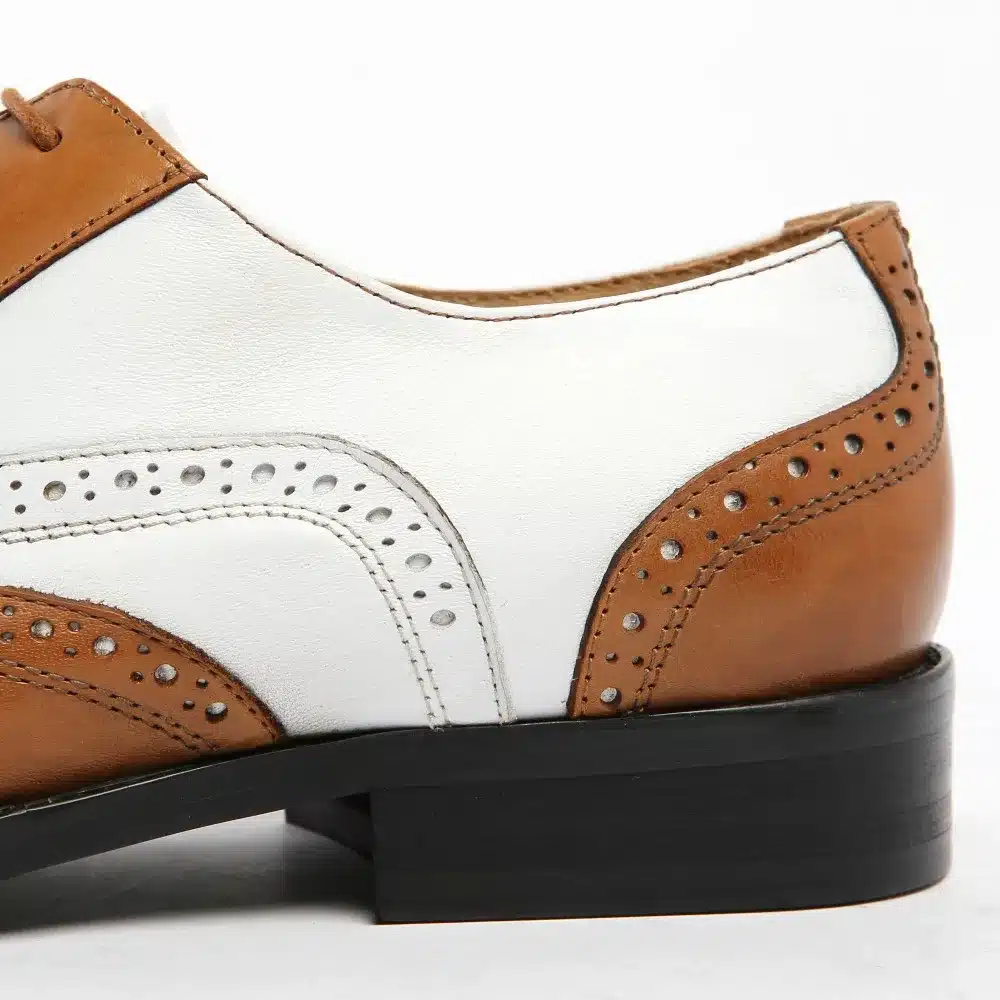 LOISWORD Large size EUR45 black white / brown white mens wedding shoes genuine leather dress shoes formal oxfords shoes 10
