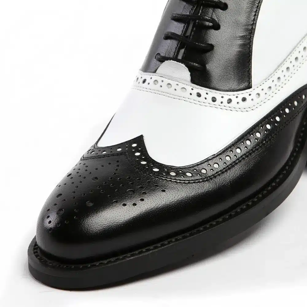 LOISWORD Large size EUR45 black white / brown white mens wedding shoes genuine leather dress shoes formal oxfords shoes 19