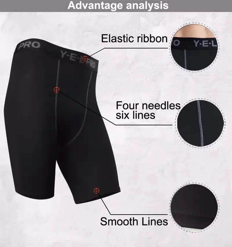 Yuerlian Hot Summer Quick Dry Gym Sports Leggings Crossfit Men's Short Football Trousers Jogging Compression Tight Running Short 16