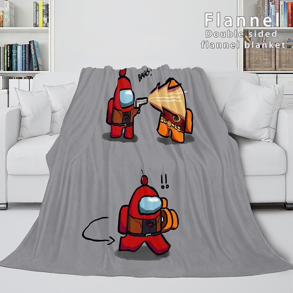 hall pleed koomiksitegelastega diivanil