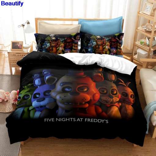 voodipesukomplekt värviliste animatronic tegelastega