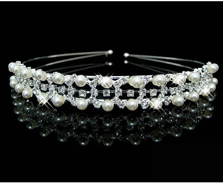 Wedding Bridal Bridesmaid Tiara Crown Headband Heart Girls Love Crystal Rhinestone Jewelry hair Accessories Bride Head Ornament 16