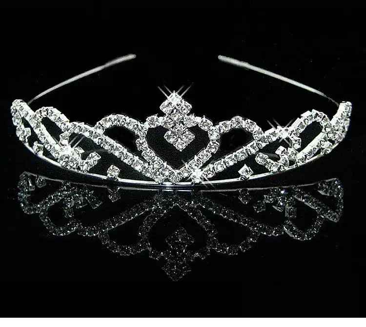 Wedding Bridal Bridesmaid Tiara Crown Headband Heart Girls Love Crystal Rhinestone Jewelry hair Accessories Bride Head Ornament 18