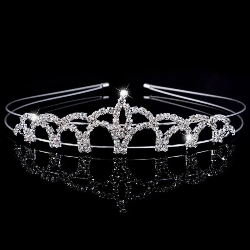 Wedding Bridal Bridesmaid Tiara Crown Headband Heart Girls Love Crystal Rhinestone Jewelry hair Accessories Bride Head Ornament 20