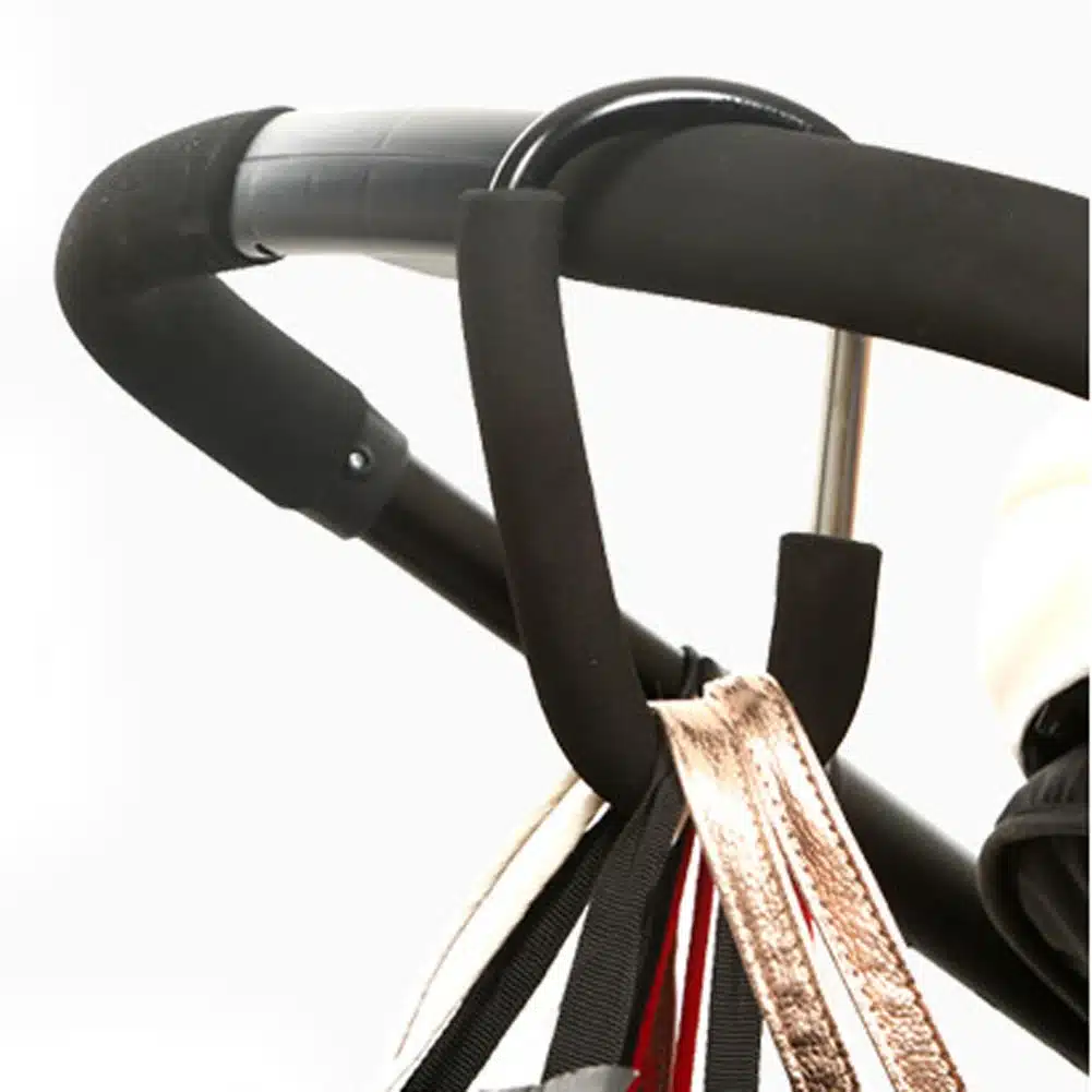 Aluminium Black Baby Stroller Hooks High Quality Button Carabiner Shopping Bag Carriage Hooks Pushchair Stroller Accessory Hook 17