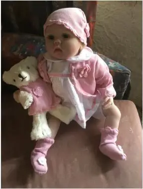 Lifelike Baby Dolls 22 Inch 55cm Smiling Realistic Soft Vinyl Reborn Dolls Kid's Birthday Christmas Gift Juguetes Brinquedos 23