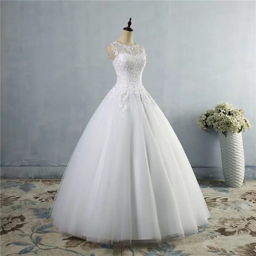 ZJ9036 2016 lace White Ivory Gown Lace up back Croset Wedding Dresses for bride plus size maxi Customer made size 2-26W 11