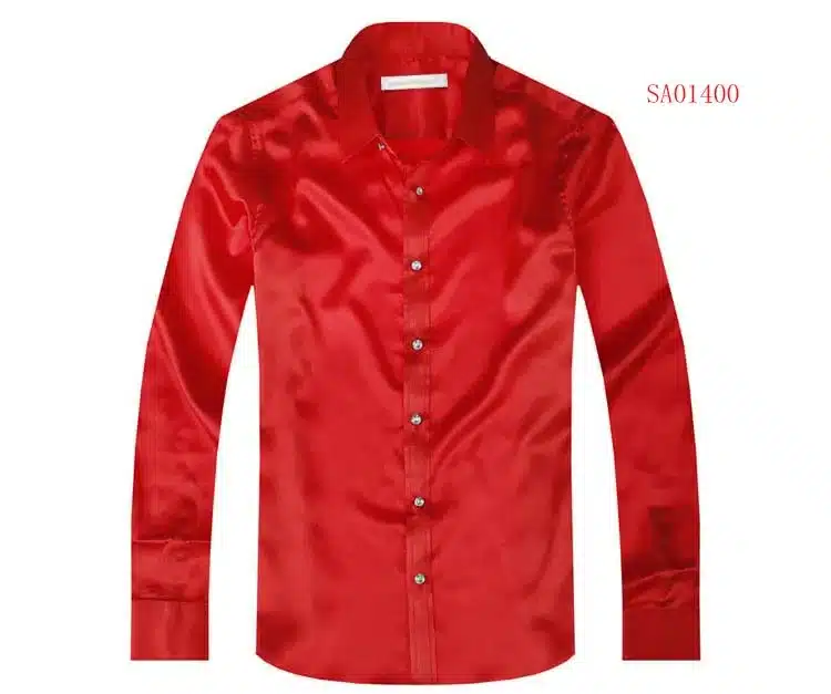 2017 long sleeve autumn spring thin fashion loose casual silk men dress shirt plus size plus size soft male good quality top 17