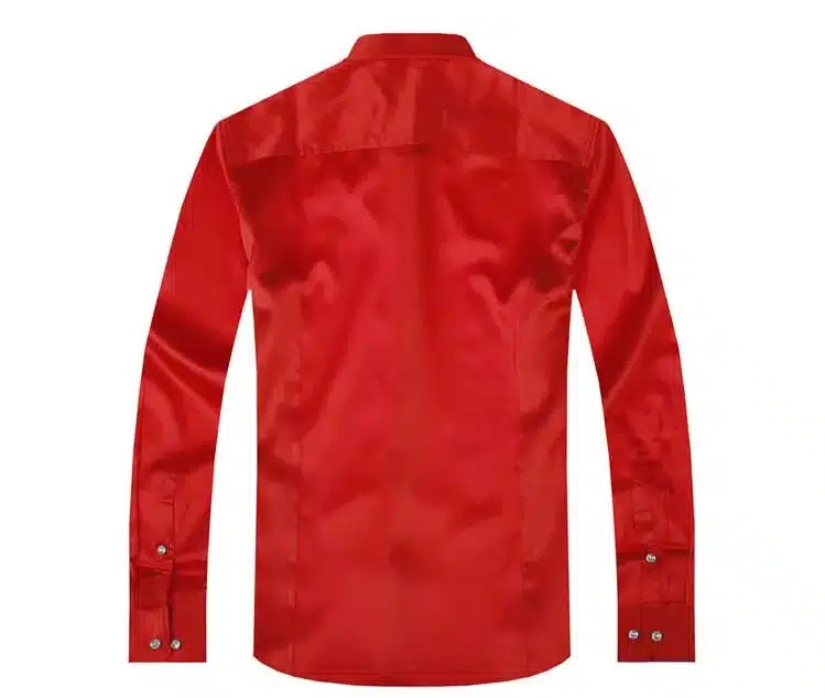 2017 long sleeve autumn spring thin fashion loose casual silk men dress shirt plus size plus size soft male good quality top 18