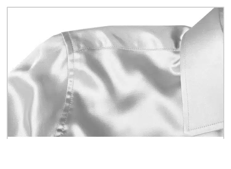 2017 long sleeve autumn spring thin fashion loose casual silk men dress shirt plus size plus size soft male good quality top 34