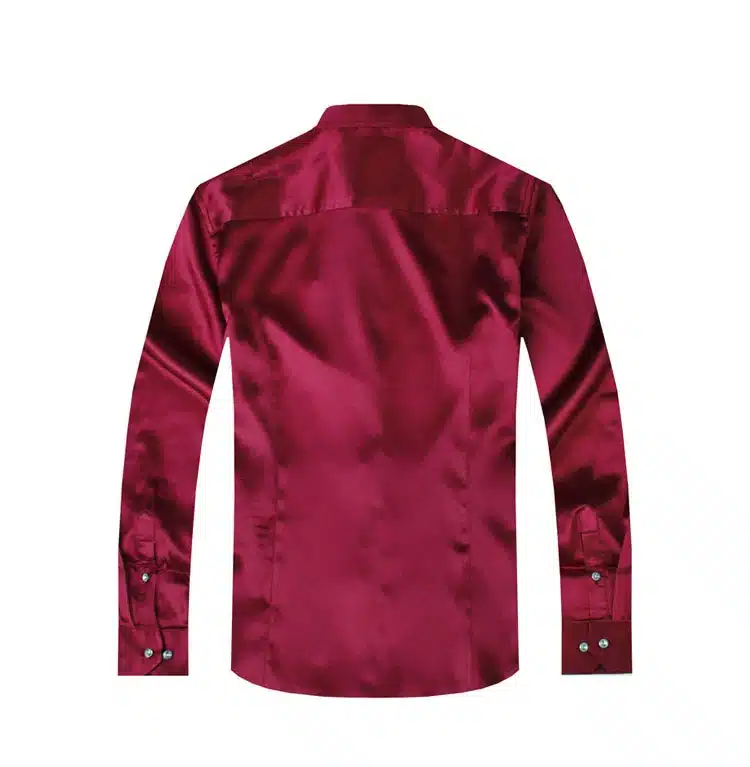 2017 long sleeve autumn spring thin fashion loose casual silk men dress shirt plus size plus size soft male good quality top 42