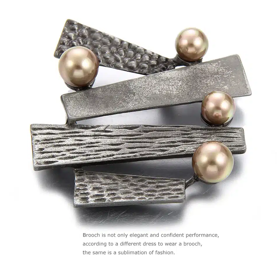 Mloveacc Brand Antique Metal Simulated Pearls Brooches And Pins For Women Fashion Boho Geometric Brooches Jewelry 14