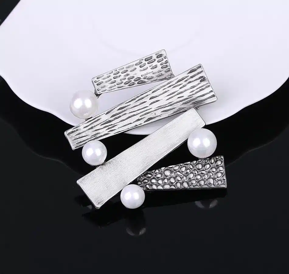 Mloveacc Brand Antique Metal Simulated Pearls Brooches And Pins For Women Fashion Boho Geometric Brooches Jewelry 23