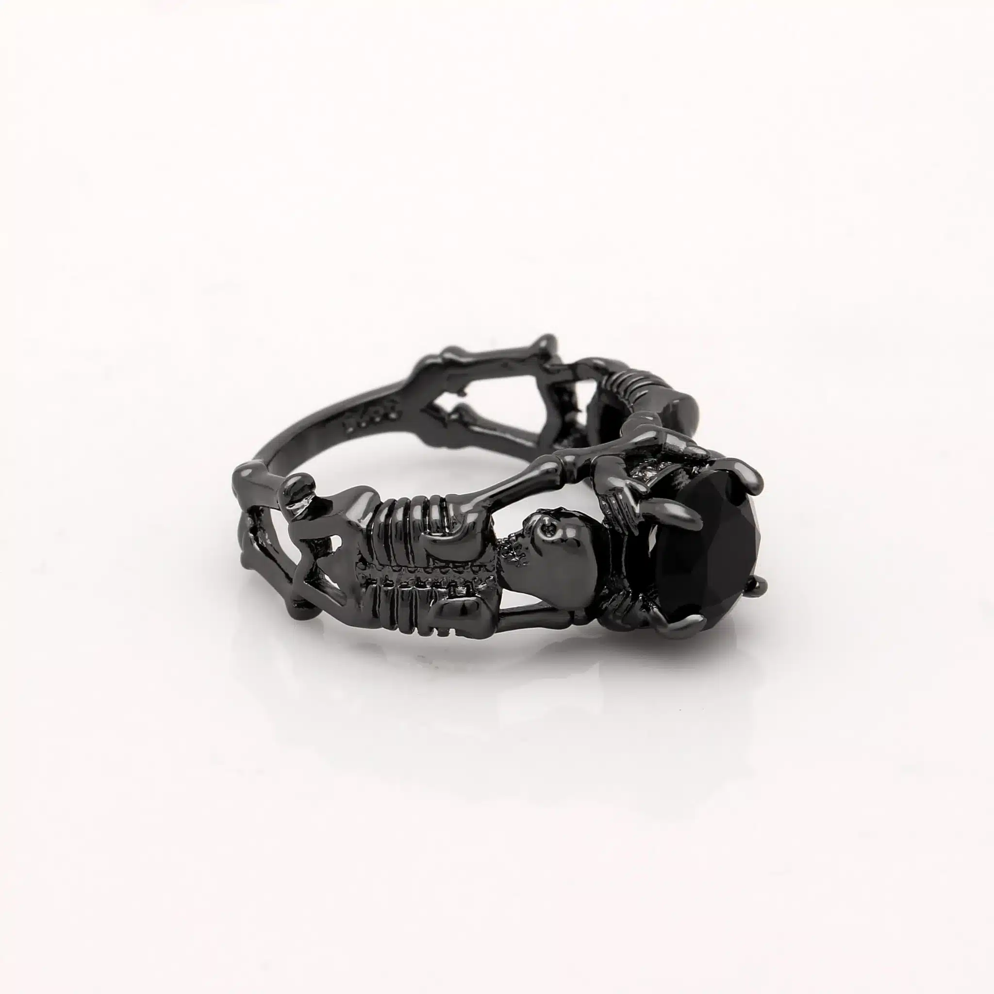 UFOORO Ghost evil Skull skeleton Hand CZ Ring European and American Punk style Motor Biker Men Ring 2017 new skull men's jewelry 29