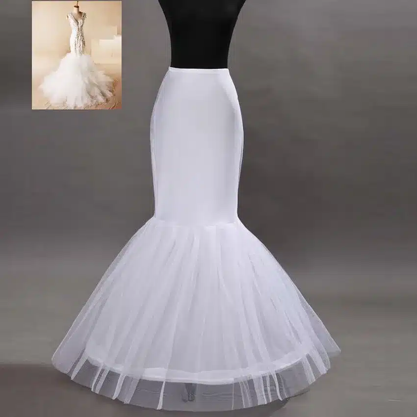 Ruby Bridal 2017 Wholesale Mermaid Petticoat 1 Hoop Bone Elastic Wedding Dress Crinoline Trumpet 2015 Bridal Petticoat FY401 4
