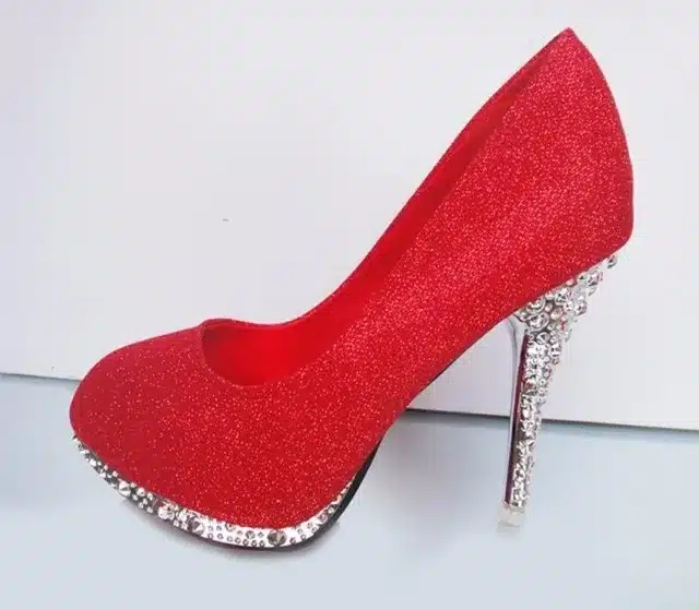 2016 Glitter Wedding Shoes Bridal Evening Party Crystal Red Bottom High Heels Women Shoes Sexy Women's Pumps Bridal Shoes 15