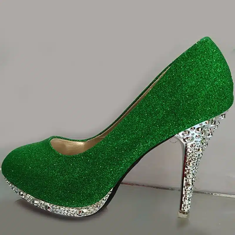 2016 Glitter Wedding Shoes Bridal Evening Party Crystal Red Bottom High Heels Women Shoes Sexy Women's Pumps Bridal Shoes 32