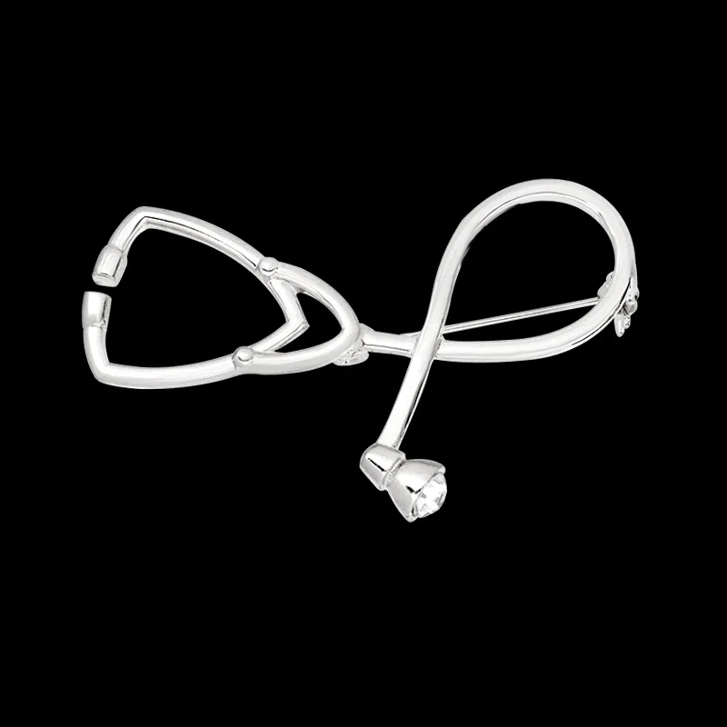 Metal Stethoscope Brooch Pin For Nurse Doctor Physicians Student Shirt Collar Lapel Pins Fashion Medical Jewelry Graduation Gift 14